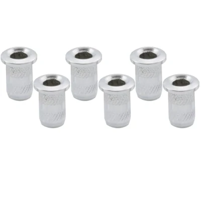Afbeelding van Musiclily Pro 4mm Top Stalen Snaarbussen String Ferrules voor Elektrische Gitaar, Chroom (Set van 6)
