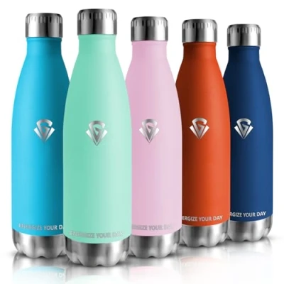 Afbeelding van HoneyHolly Thermosfles, 18/8 roestvrij staal, 350 ml/500 ml/750/1000 ml, BPA vrij, vacuüm geïsoleerd, lekvrij, thermosfles voor kinderen, school