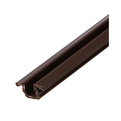 Afbeelding van Gedotec Looprail voor kastdeur, schuifdeurbeslag glazen deur, geleiderail houten deur Slide Line 55 kunststof bruin 2000 mm 1 stuk meubel
