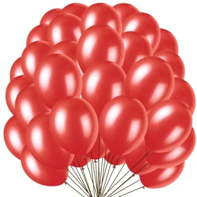 Afbeelding van Unieke partij latex pak van 72 12&quot; Pack of 50 Vlam Rood
