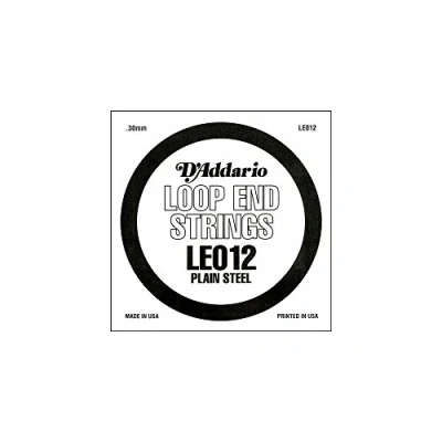 Afbeelding van D&#039;Addario LE012 Plain Steel snaren met Loop end 0,03 cm (,012 inch) enkele snaar