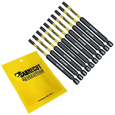 Afbeelding van 10 x SabreCut SCTX3089_10 89 mm, T30 TX30, Torx Heavy Duty magnetische slagschroevendraaierbitset, compatibel met Dewalt Milwaukee, Bosch, Makita, en meer