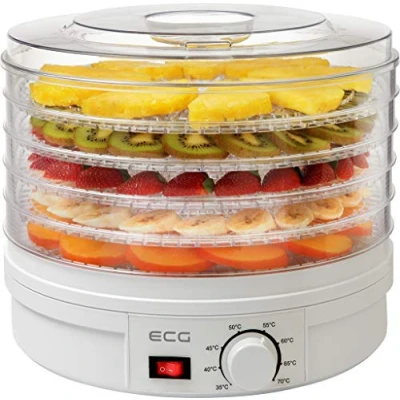 Afbeelding van ECG SO 375WH fruitdroger voedseldroger 5 trays WIT