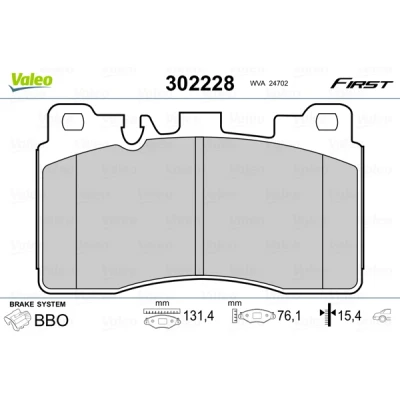 Afbeelding van Valeo Remblokset 302228