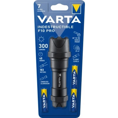 Afbeelding van Varta LED zaklamp Professional Line, onverwoestbaar 300lm, incl. 3x alkaline AAA batterijen, retail blister