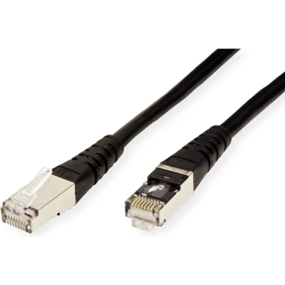 Afbeelding van ROLINE patchkabel Cat.6 (Klasse E) S/FTP (PiMF), zwart, 0,5 m