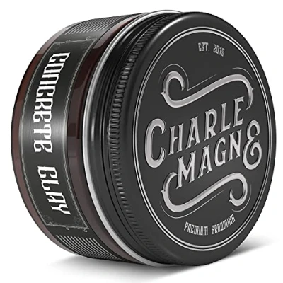 Afbeelding van Charlemagne Premium Concrete Clay Zeer Sterke Hold Matte Look Pommade Haarwas voor Mannen en Heren 100ml Niet Vettig Stylingcrème Haar Wax Hair Men Pomade Gemaakt in Duitsland