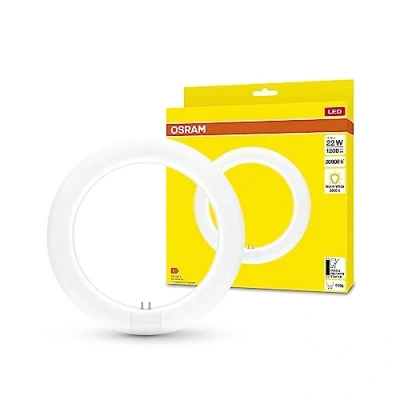 Afbeelding van OSRAM LED rør T9C EM 22, cirkulært rør, 11W, 1200lm, 3000K, varmt hvidt lys, alternativ til klassiske T9 lysstofrør, lang levetid, lavt energiforbrug