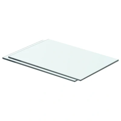 Afbeelding van Schappen 2 st 40x20 cm glas transparant