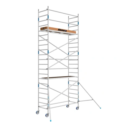 Afbeelding van Rolsteiger Alumexx Basic Schoren L190xB90cm 7.20m werkhoogte Houten platformen