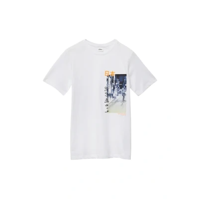 Afbeelding van s.Oliver Tshirt print voor kinderen, Maat: 146/152, Weiß