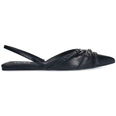 Afbeelding van Sacha slingback loafers zwart