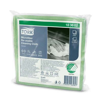 Afbeelding van Tork Microvezel Herbruikbare Reinigingsdoek Groen 183602