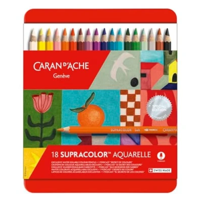 Afbeelding van Caran d&#039;Ache Etui 18 kleuren Supracolor™ Aquarelle speciale editie/Ref. 3888.418