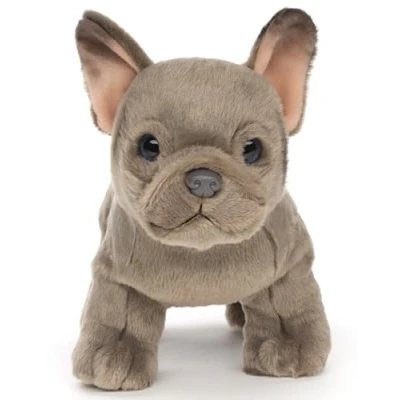 Afbeelding van Uni Toys Franse bulldog (grijs) zonder riem 26 cm (lengte) pluche hond dier