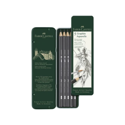 Afbeelding van 10x Aquarelpotlood Faber Castell Graphite etui a 5 stuks