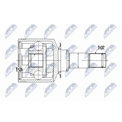 Afbeelding van Homokineet reparatie set, aandrijfas NTY NPW ME 057