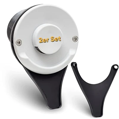 Afbeelding van Villkin Condenswaterafvoer (2 stuks) voor camper, ook compatibel met Truma verwarming (gatgrootte 96 mm), afvoer caravans, schoorsteenafdekking