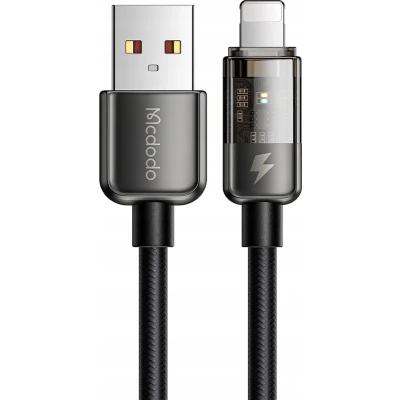 Afbeelding van mcdodo CA 3511 USB naar lightning prisma 90 graden kabel, 1,8 m (zwart)