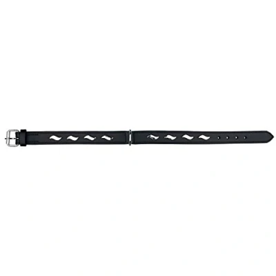Afbeelding van Trixie Halsband Hond Active Leer Met Golfjes Zwart