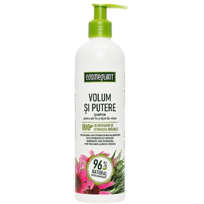 Afbeelding van Natuurlijke Volume shampoo Rozemarijn en echinacea krullend haar broos dun futloos 400ml
