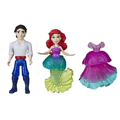 Afbeelding van Disney Princess Ariel en Prins Eric Collectible Kleine Pop Koninklijke Clips Mode Speelgoed met Extra Jurk