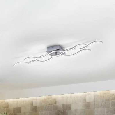 Afbeelding van JUST LIGHT. LED plafondlamp Wav 3.000K 97,5x16cm staal
