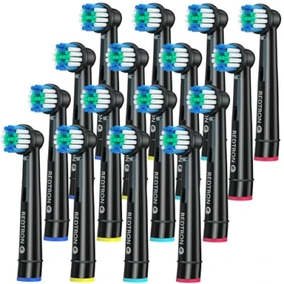 Afbeelding van REDTRON Vervanging borstelhoofden voor Oral B (16 tellen), Elektrische Tandenborstel Heads Precision Clean, hoofden compatibel met Pro1000 Pro3000 Pro5000 Pro7000