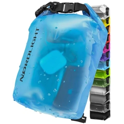 Afbeelding van Nordlight Dry Bag en Waterdichte Tas (20L, Blauw) verpakkingstas met rolsluiting schouderband Zwemmen, strand, kanoën, staand peddelen, duiken