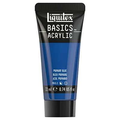 Afbeelding van Liquitex 8870475​ Basics acrylverf Primary Blue, 22 ml tube, lichtecht, waterbestendig, voor het schilderen en decoreren van hout, metaal, keramiek, kunststof, canvas