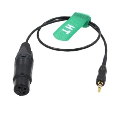 Afbeelding van UWP zender vergrendeling 3.5mm microfoon audio kabel XLR 3 pin vrouwelijk voor SONY draadloze bodypack Lavalier systeem