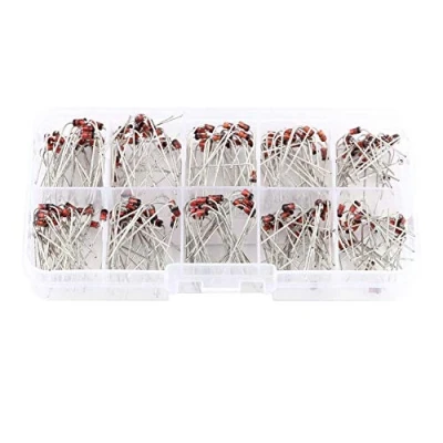 Afbeelding van Akozon zener diode assortiment kit 200 stuks 10 waarden Elektronische 1N4728 1N4737 met opbergdoos