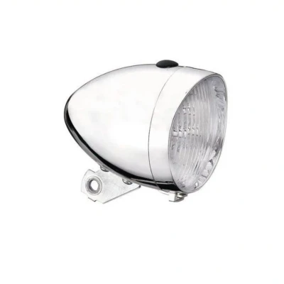 Afbeelding van Koplamp LED. incl. batterij zilver 3 LEDs (werkplaatsverpakking)