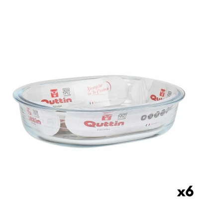 Afbeelding van Ovenschaal Quttin Glas Ovalen 1,5 L 23,7 x 18,8 cm (6 Stuks)