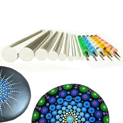 Afbeelding van Mandala Rock Schilderen Pen Dot Dotting Gereedschap Stencil Borstel Set 13 STKS Platte Kop 4mm 5mm 6mm 8mm 10mm 12mm 14mm Diameter 5 Stylus (set1)