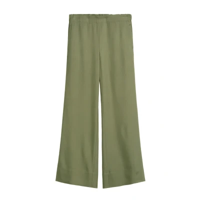 Afbeelding van Marc O&#039;Polo WIDE AUS NAIA TWILL Broek, Dames, Maat: 32, Forest moss