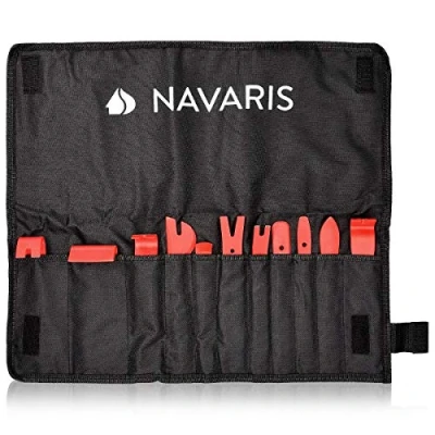 Afbeelding van Navaris auto interieur Demontageset 11x voor interieurbekleding Gereedschap het verwijderen van panelen Inclusief opbergtas