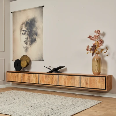 Afbeelding van Starfurn Zwevend tv meubel RichWood 280 cm naturel Hout