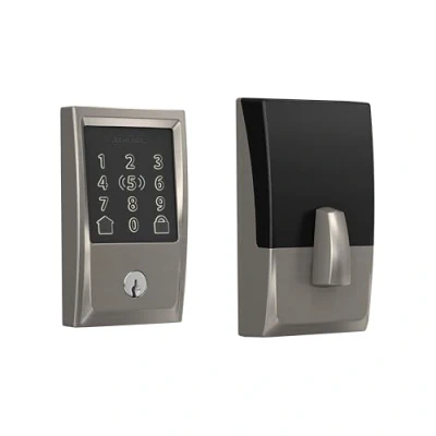 Afbeelding van Schlage BE499WB CEN 619 Encode Plus WiFi Deadbolt Smart Lock met Apple Home Keyless Entry Deurslot Century Trim, Satijn Nikkel