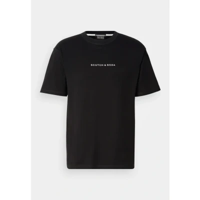 Afbeelding van Scotch &amp; Soda Core Logo Front Chest T shirt, zwart 001, S