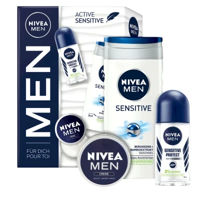 Afbeelding van Nivea MEN 2023 Active Sensitive GIFT SET Huidverzorgingsset, Heren, Maat: One Size,