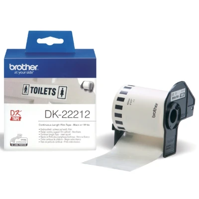Afbeelding van brother DK 22212 compatible labels, 62 mm x 15,24 m, incl houder, permanent