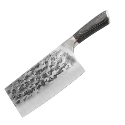 Afbeelding van AURMOO Hakmes, 20 cm Scherp Koksmes, Keukenmes Roestvrij Staal, Professioneel Chef Mes, Gesmeed, Houten Handvat