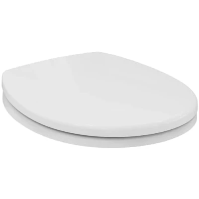 Afbeelding van Ideal standard contour 21 closetzitting met deksel wit rvs scharnier s406501