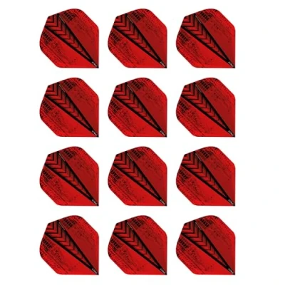 Afbeelding van Hardcore Radical Red Extra Thick Standard Dart Vluchten 4 sets Per Pak (12 Flights in totaal)