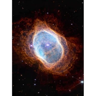 Afbeelding van Artery8 NASA James Webb Space Telescope Southern Ring Nebula NGC 3132 NIRCam Image Unframed Wall Art Print Poster Home Décor