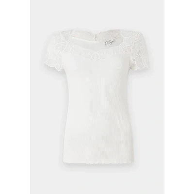 Afbeelding van Rosemunde Beatha CAP Sleeve Tshirt basic, Dames, Maat: XS, New white