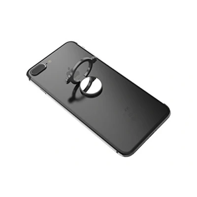Afbeelding van Kronya® 360 draaibare smartphone vingerhouder, case, vingergreep, houder, mobiele telefoonhoes, ringhouder, standaard, tablet, compatibel met Apple iPhone iPad, Samsung Galaxy, 6 (zwart)