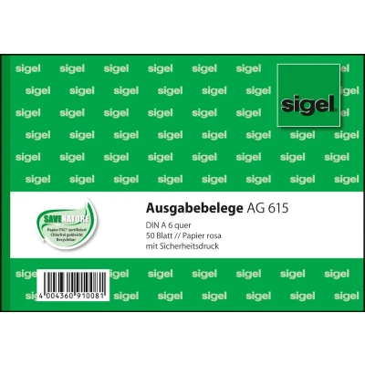 Afbeelding van Sigel, Formulier, Uitvoerslipvorm Papierformaat: DIN A6 liggend Koolstofloos: Nee (50 x)