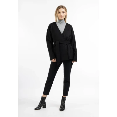 Afbeelding van Overgangsjack gemaakt van een wolmix DREIMASTER XXL / Zwart 70% Polyester 18% Wol 10% Polyacryl 2% Viscose